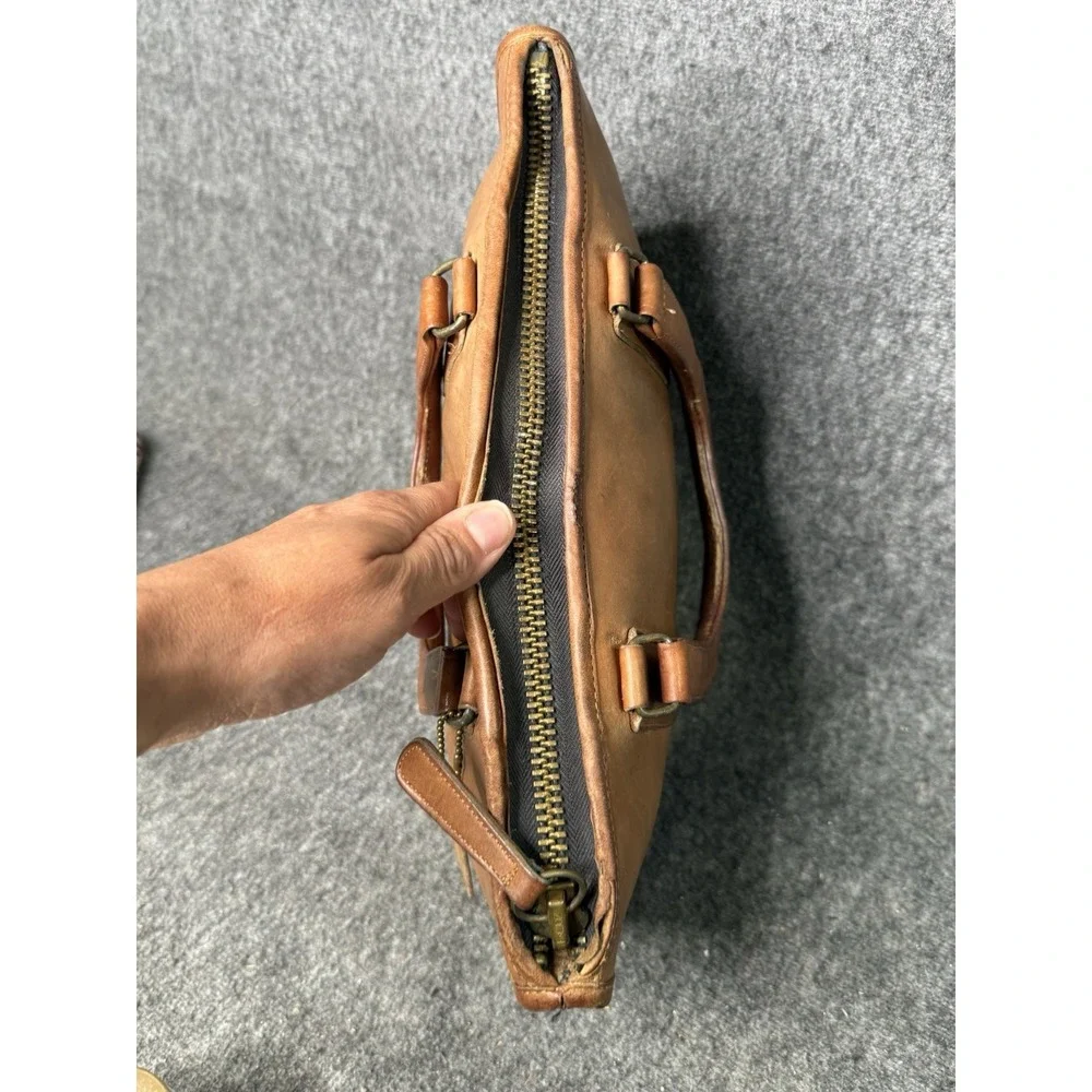 vtg 70s Coach NYC Glove Tanned Leather Doctor Slim Satchel Bag Tan USA